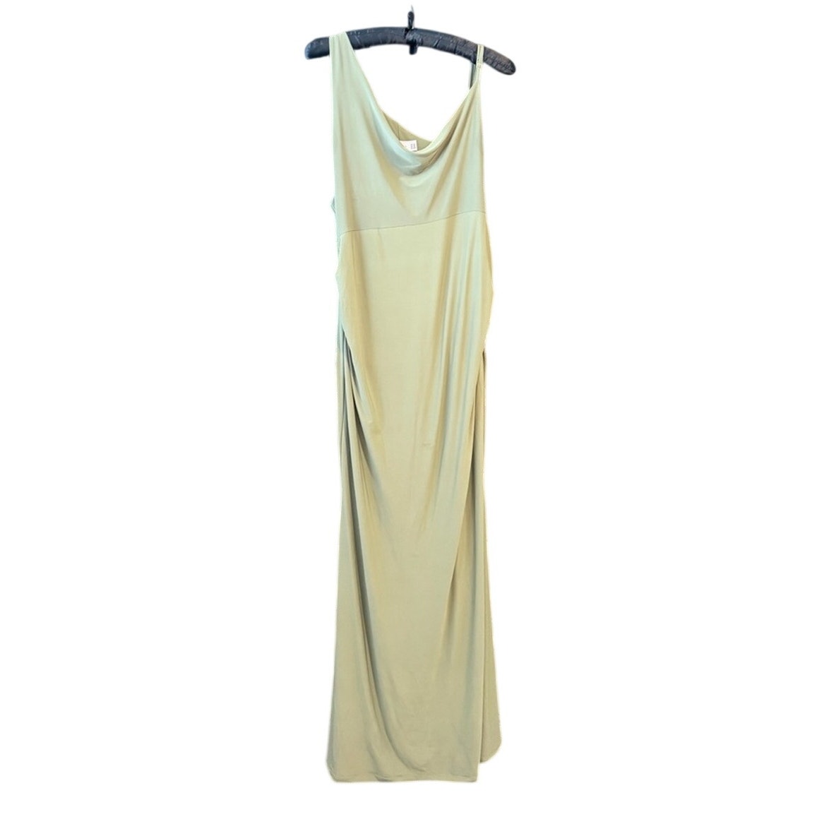 Club L London Light Sage Cowl Neck Maxi Dress